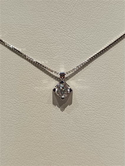 Collier Davite & Delucchi Femme in Or blanc Diamante 0.3 Ct CLNS1013830 - CLNS1013830
